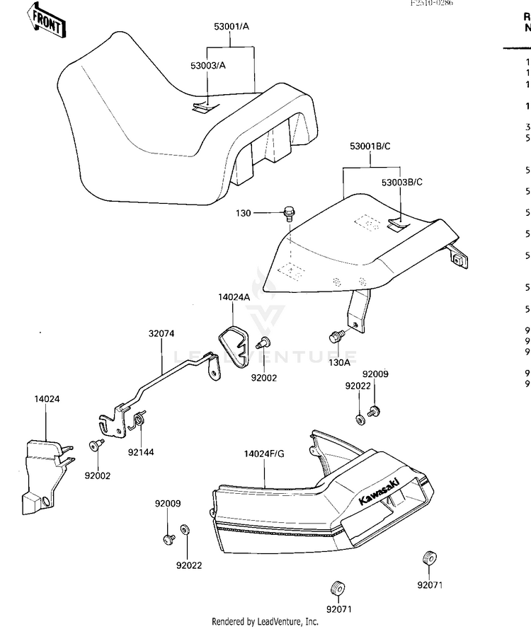Seat/Seat Covers Schematic