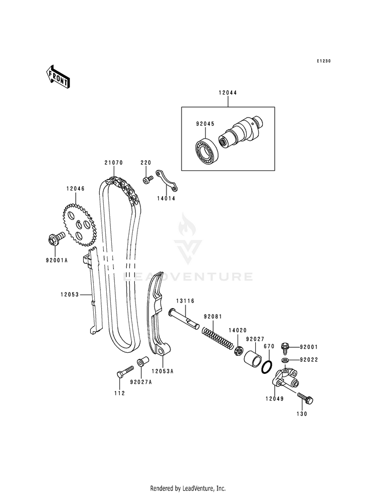 Camshaft(S)/Tensioner Schematic