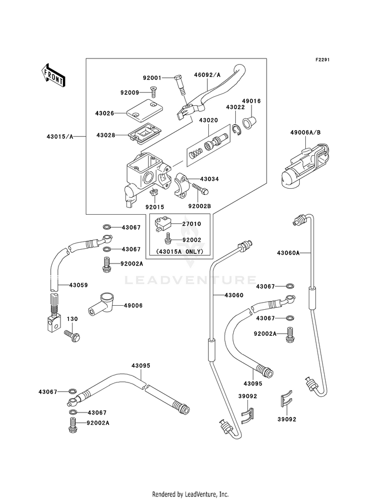 Front Master Cylinder Schematic