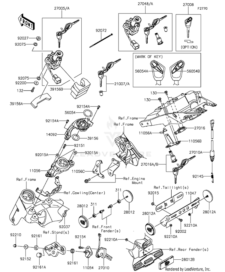 Ignition Switch/Locks/Reflectors Schematic
