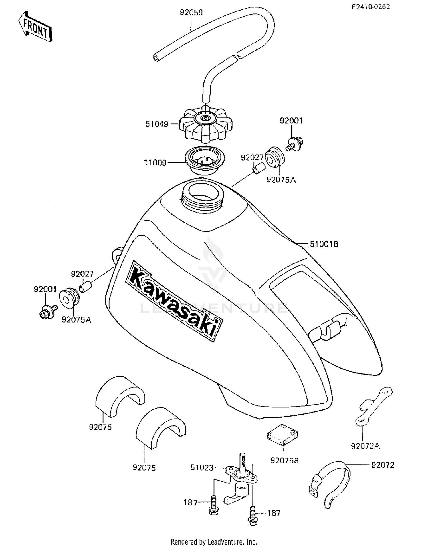 FUEL TANK ('85 KX80-E3)
