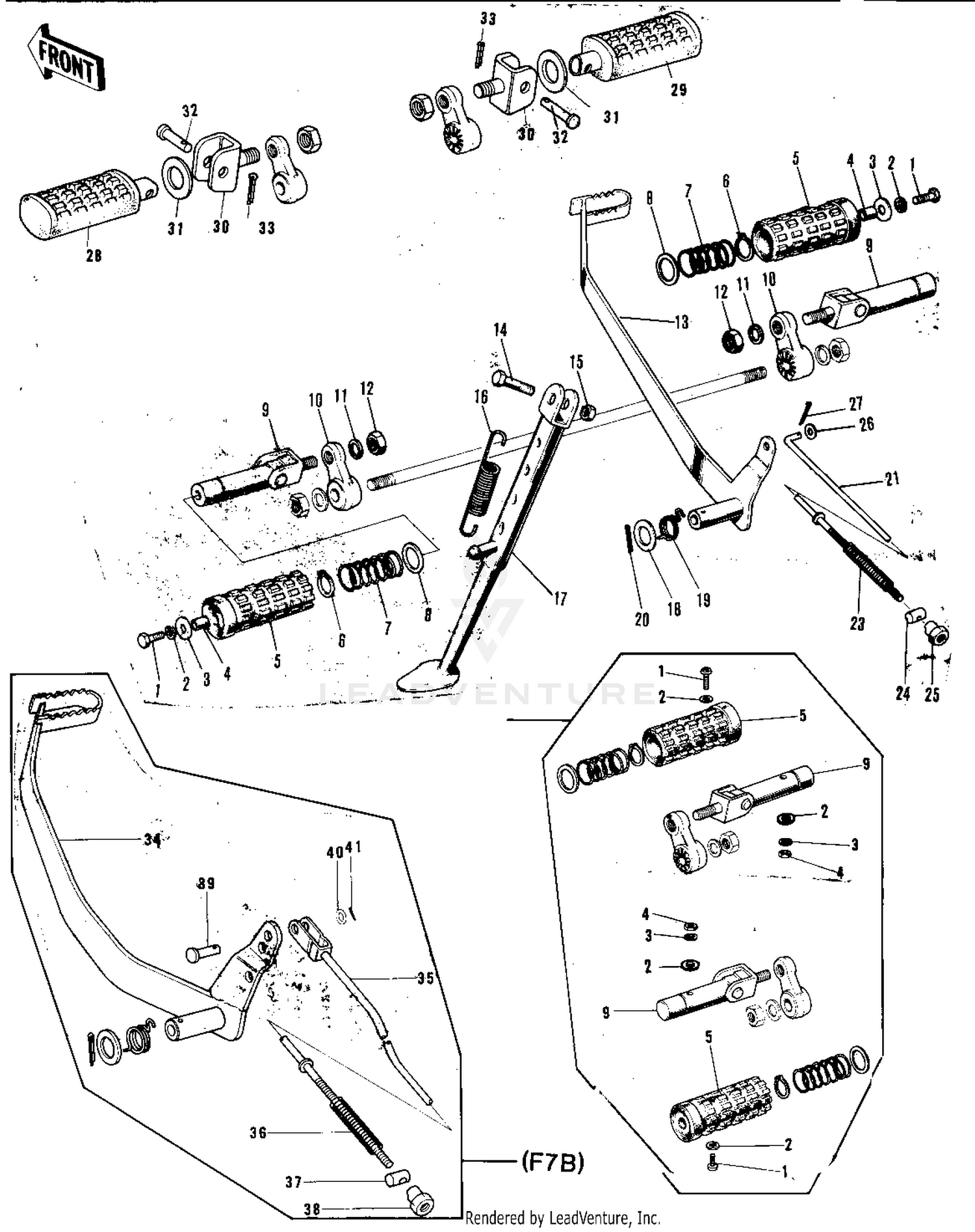 FOOTRESTS/STAND/BRAKE PEDAL