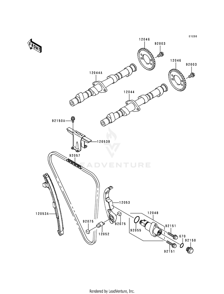 Camshaft(S)/Tensioner Schematic