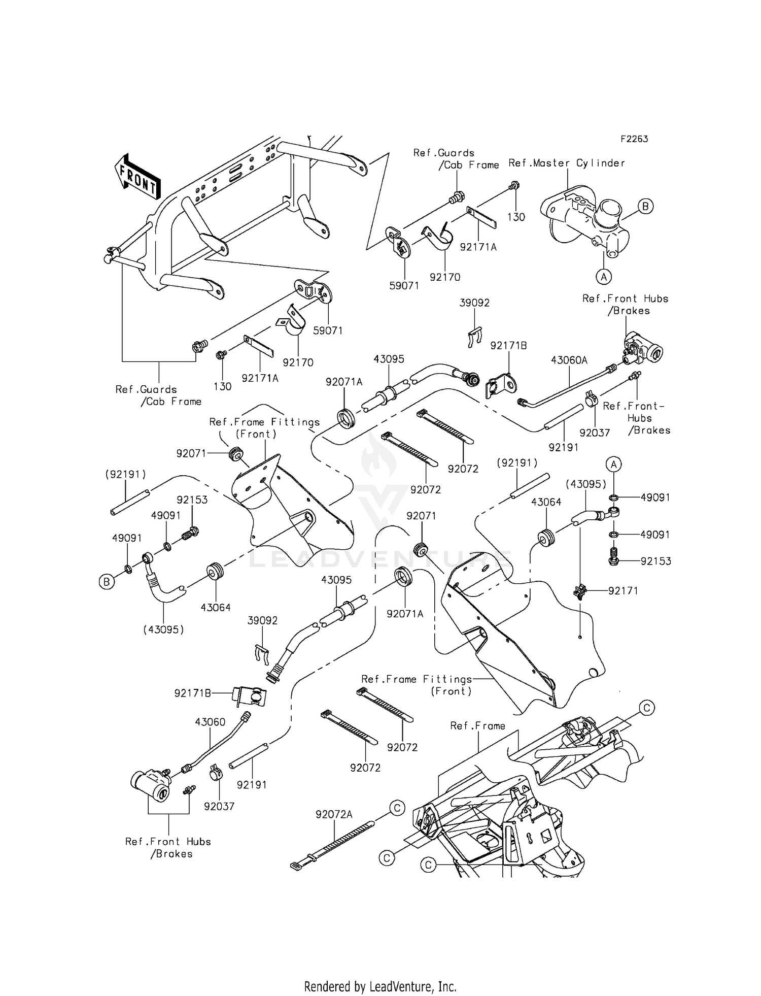FRONT BRAKE PIPING