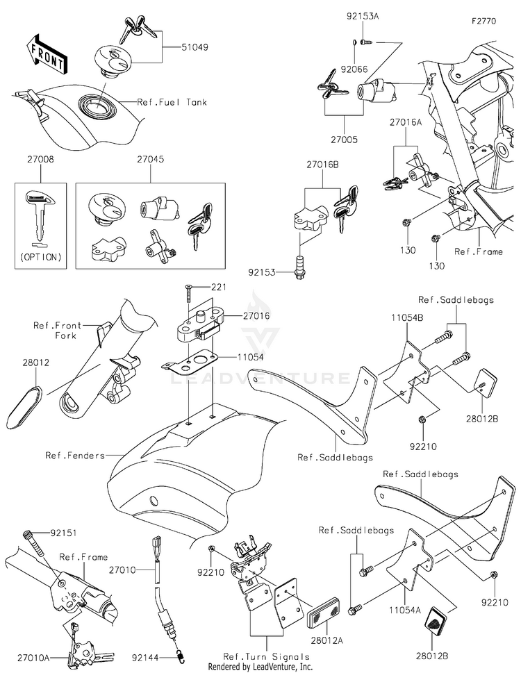 Ignition Switch/Locks/Reflectors Schematic