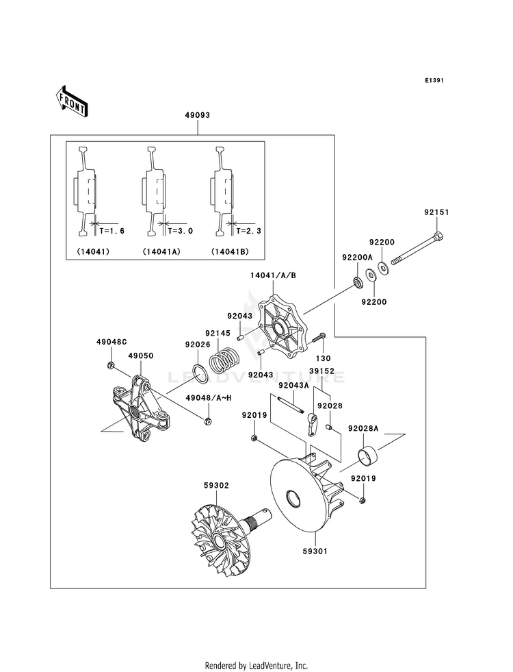 Drive Converter KVF750-A1 Brute Force 750 4x4i (2005) Schematic