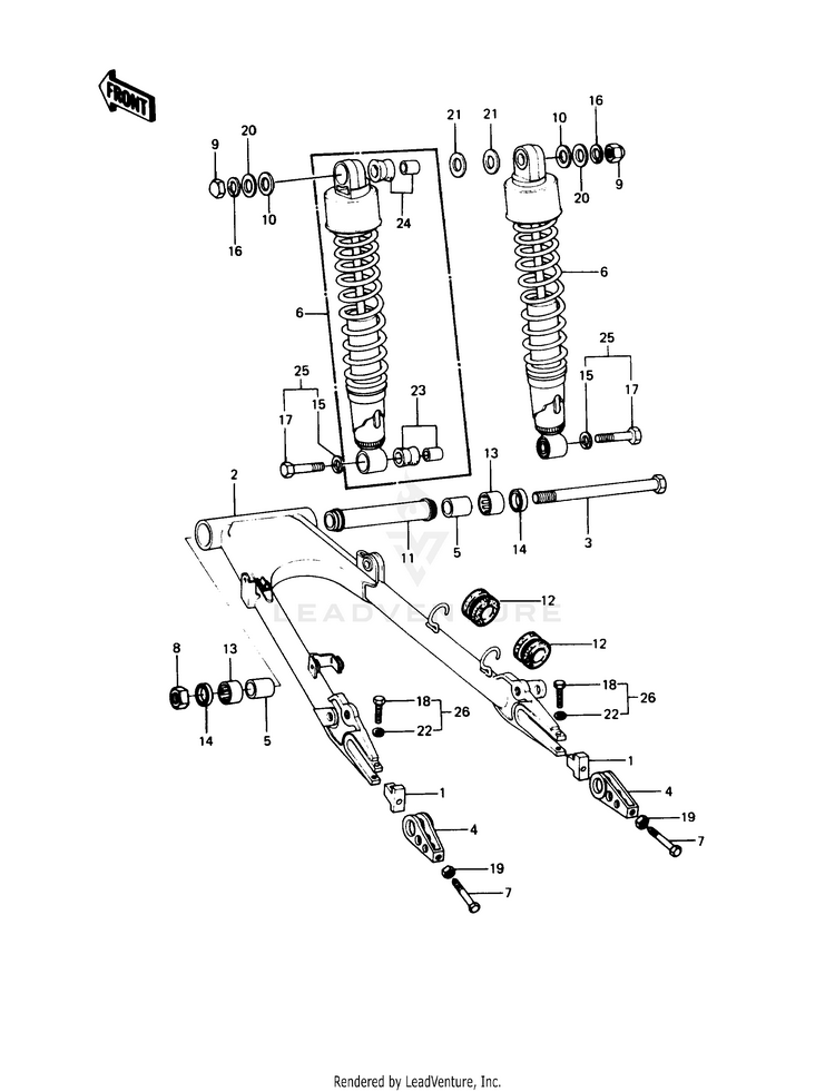 Swing Arm/Shock Absorber Schematic