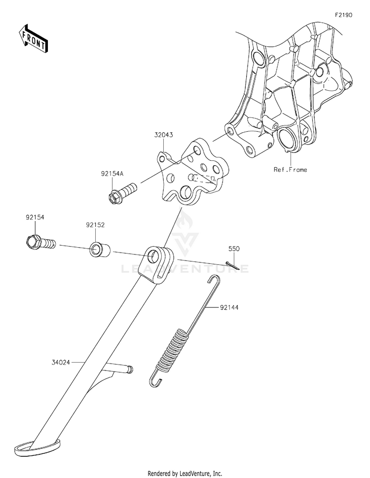 Stand(S) EX400GPFBL Ninja 400 ABS (2023) Schematic