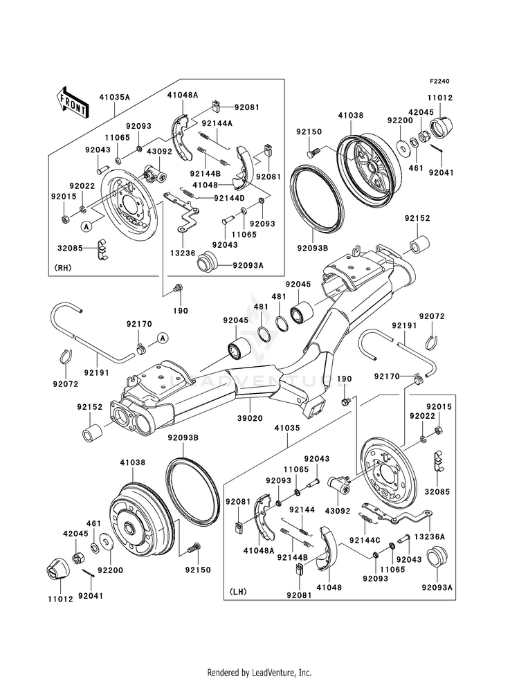 Rear Hubs/Brakes Schematic