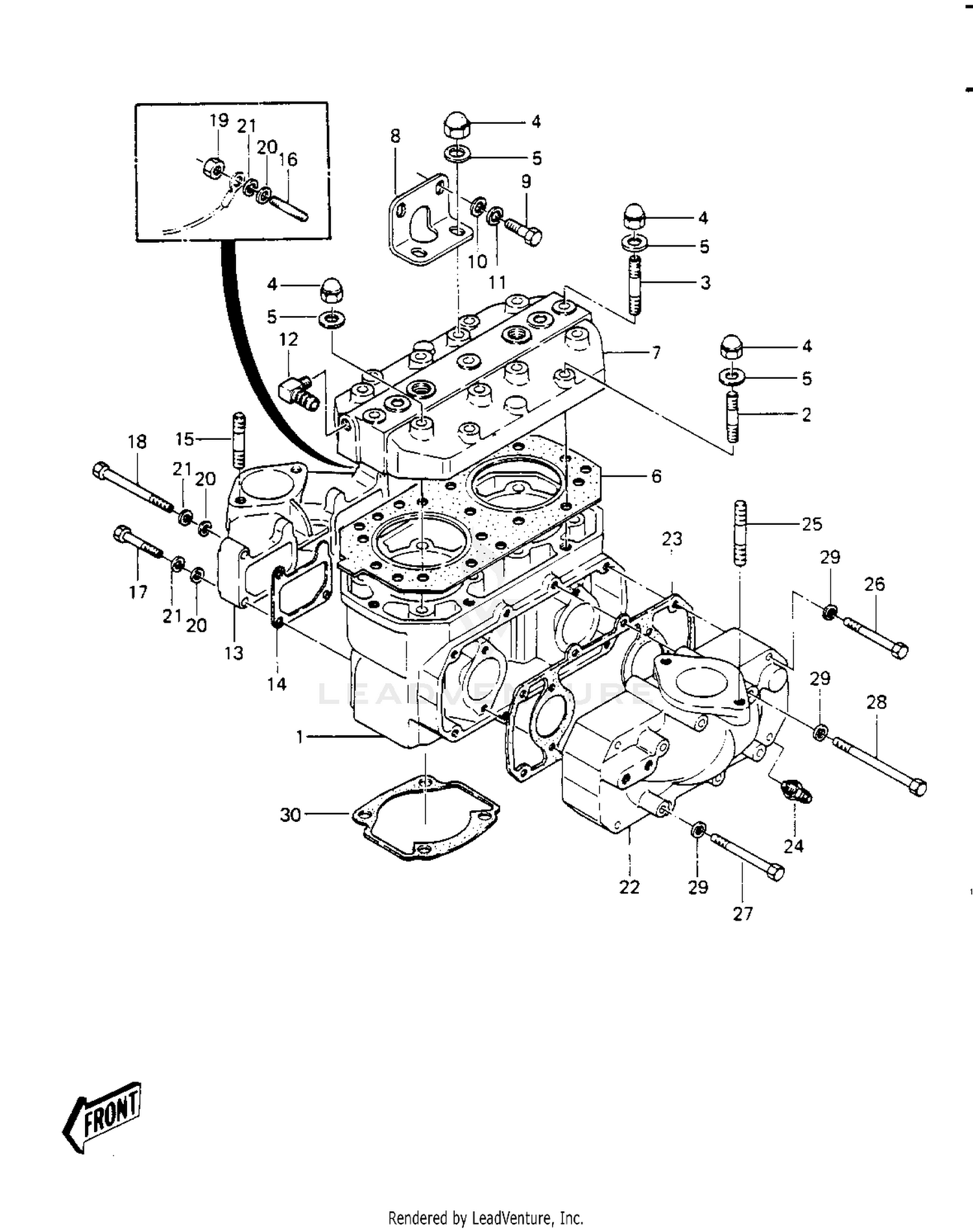 CYLINDER HEAD/CYLINDER ('84-'86 JS440-A8