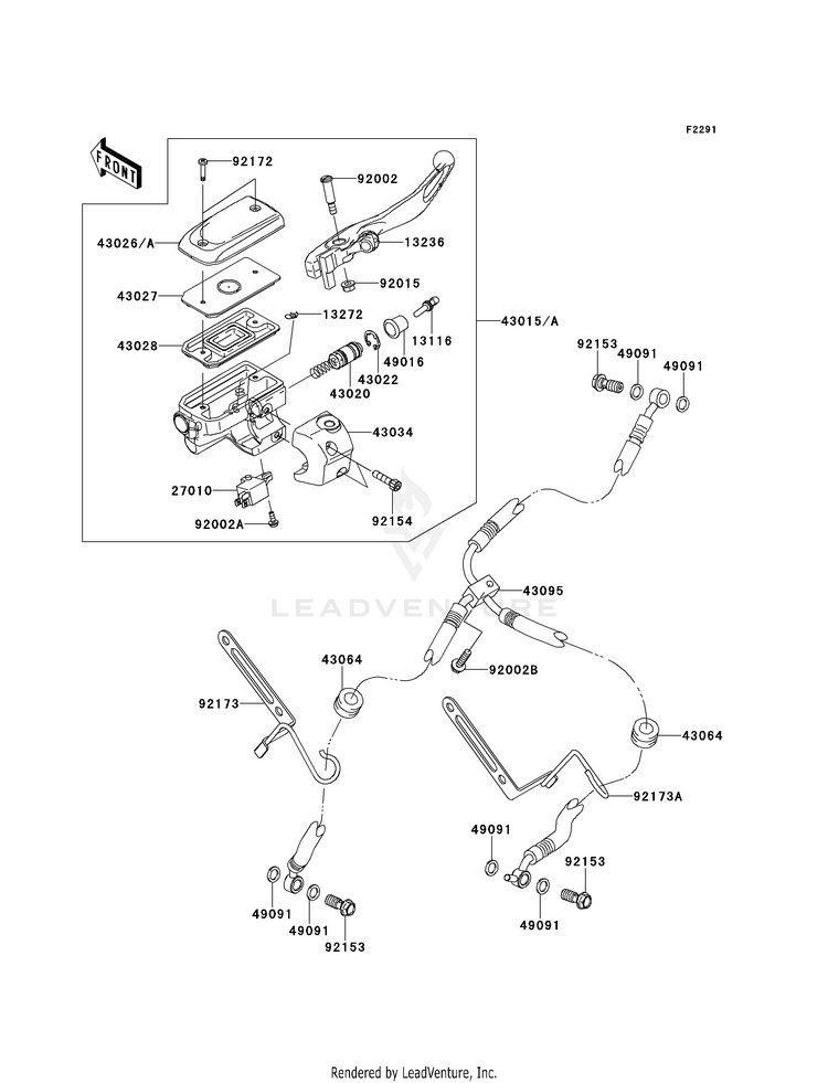 Front Master Cylinder Schematic
