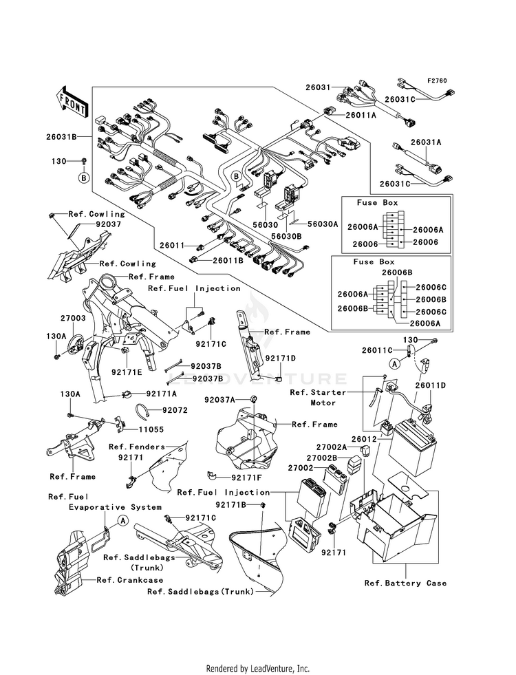 Chassis Electrical Equipment (B9f/B9fa) Schematic
