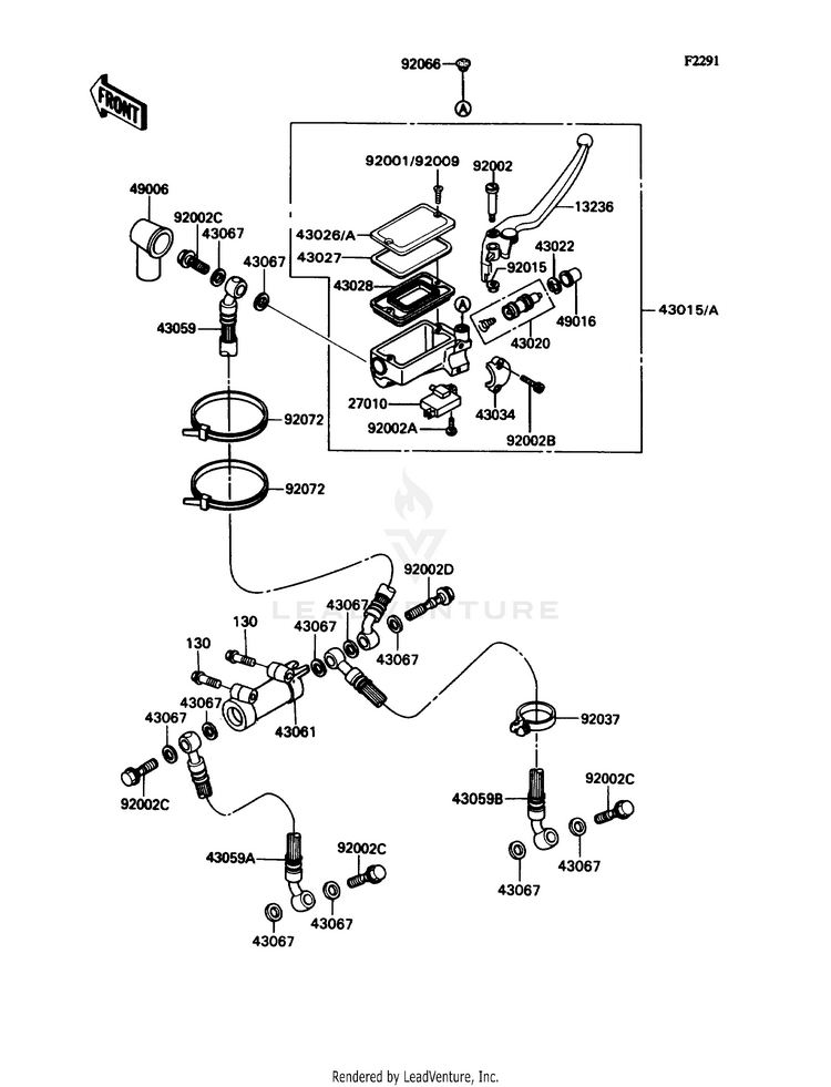 Front Master Cylinder Schematic