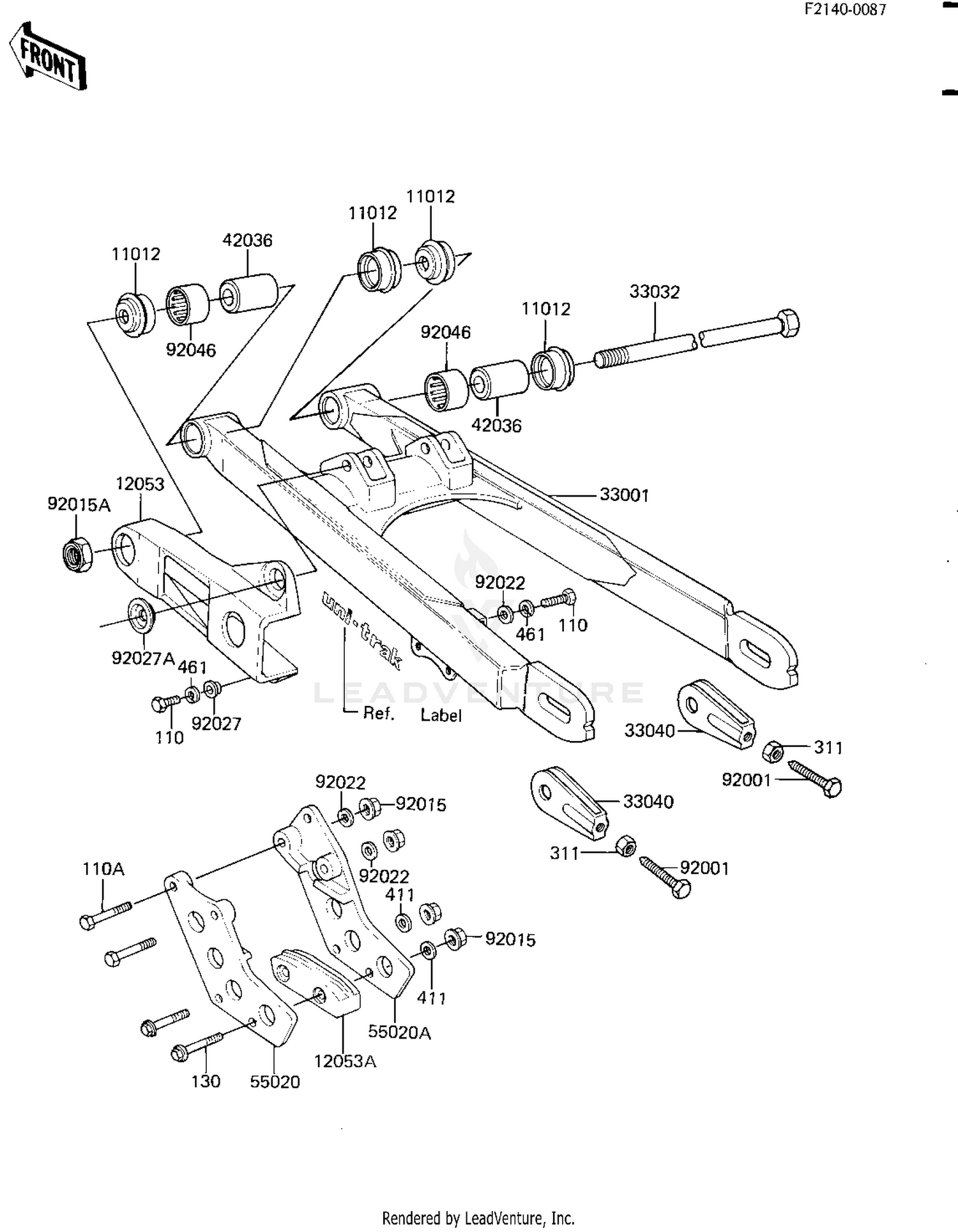 SWING ARM ('82 KX80-C2)
