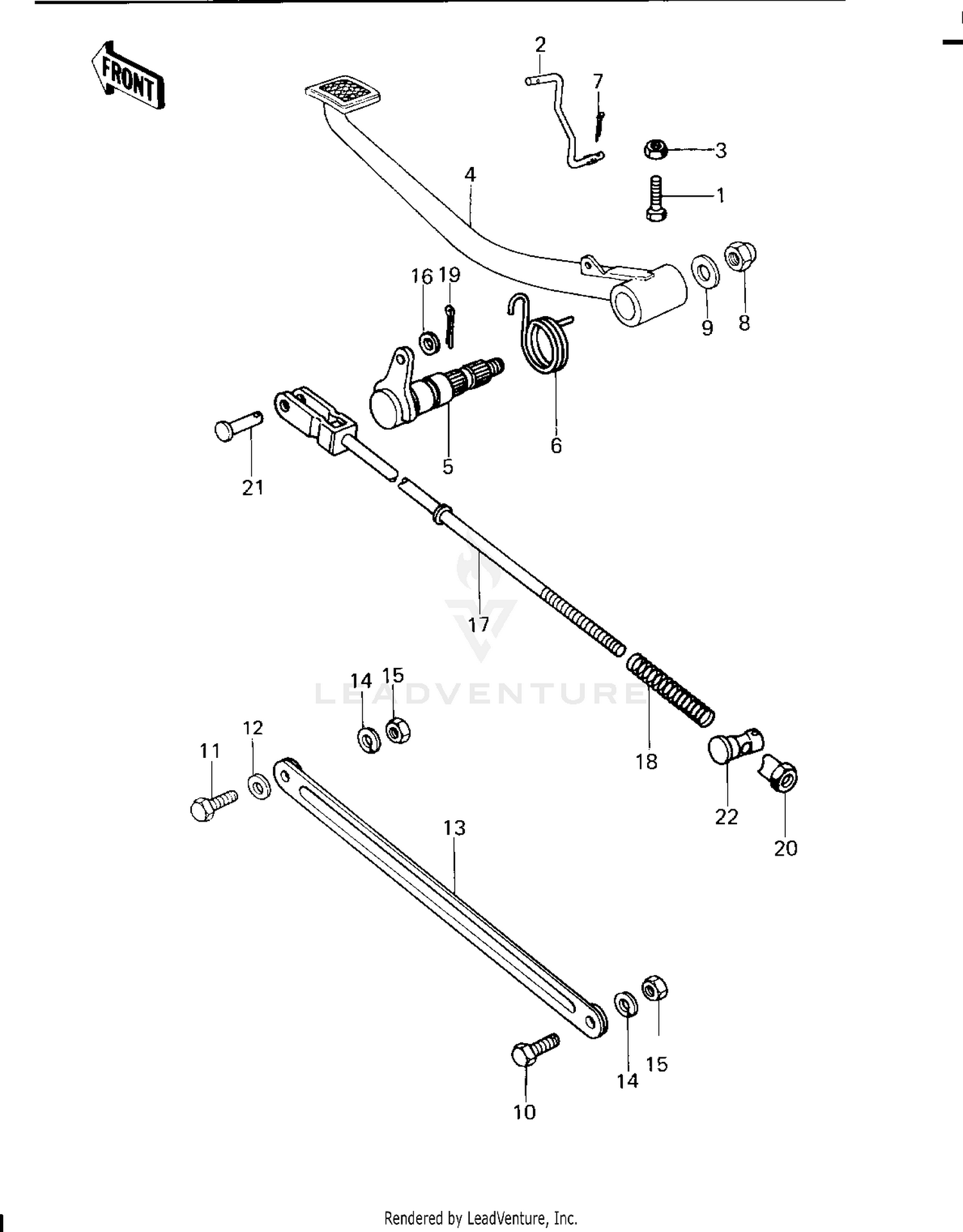 BRAKE PEDAL/TORQUE LINK