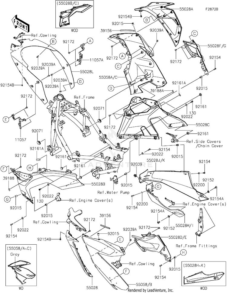 Cowling Lowers(Gkfb) 2 EX400GKFB Ninja 400 ABS (2019) Schematic