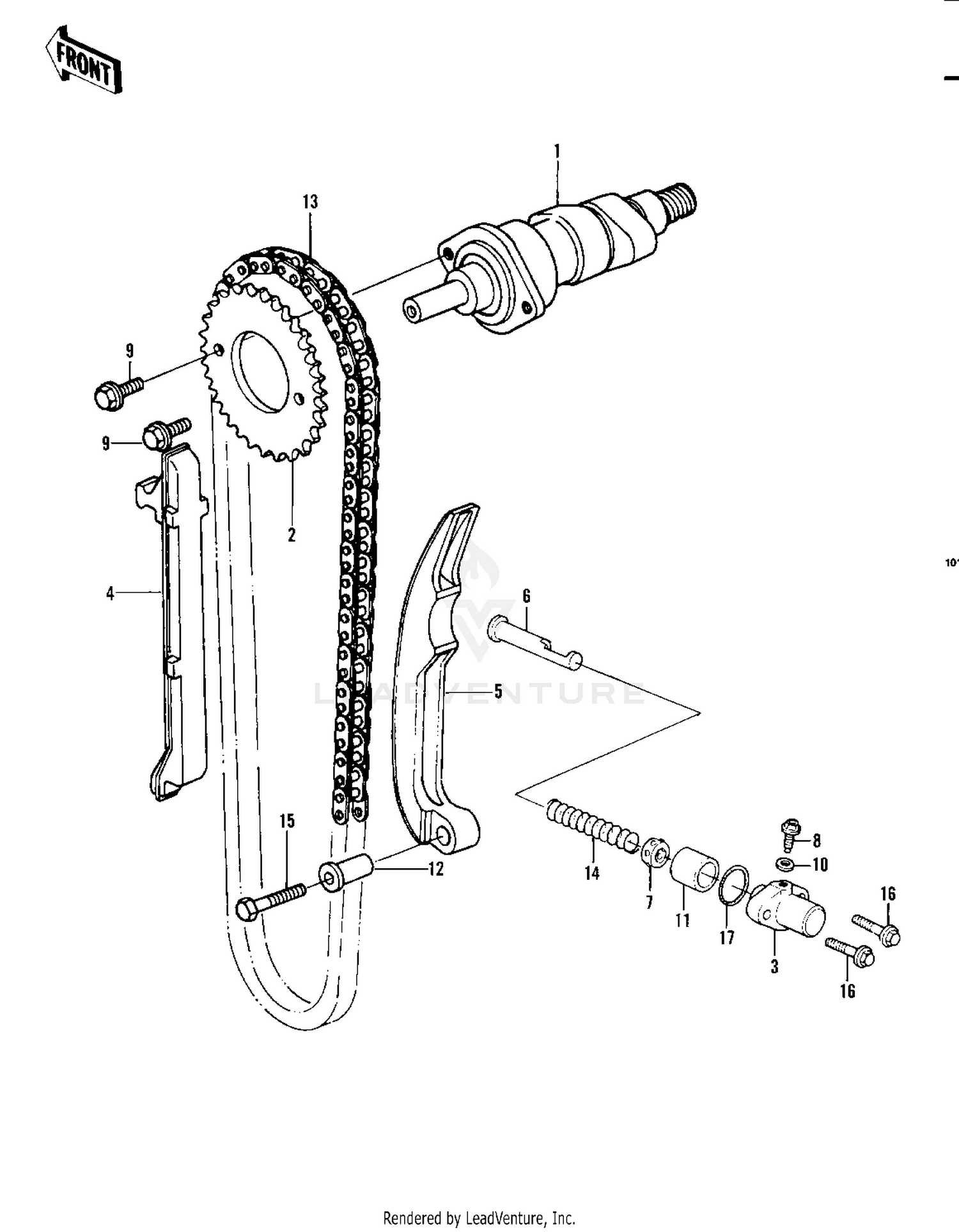 CAMSHAFT/CHAIN/TENSIONER ('82 A1)
