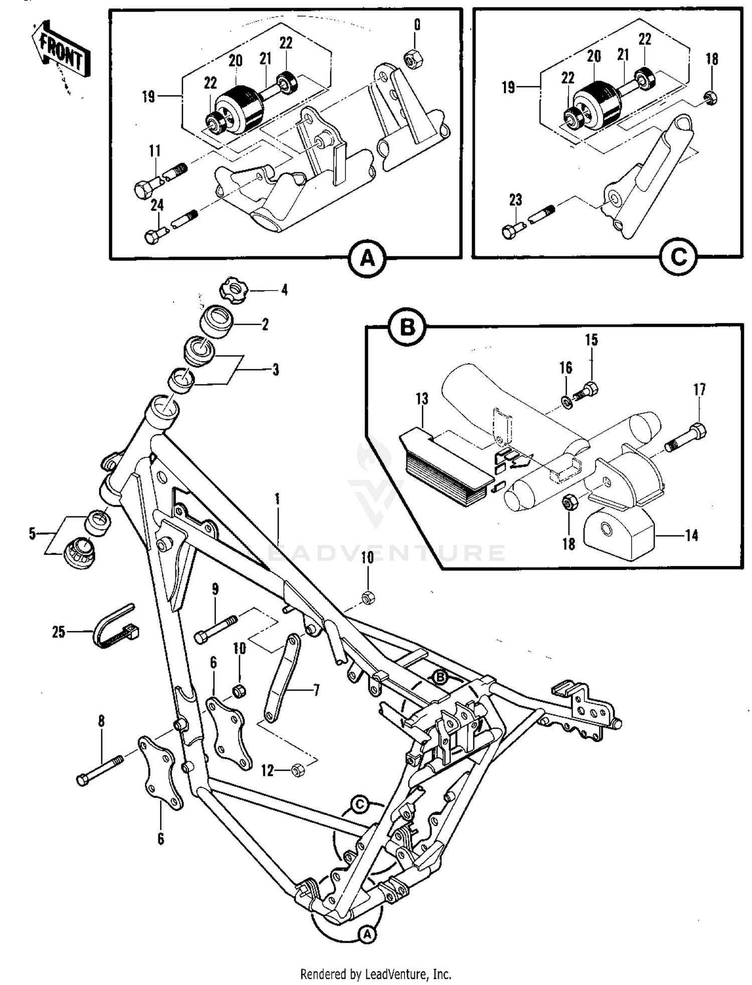 FRAME/FRAME FITTINGS (KX250-A7)