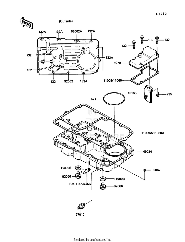 Breather Body/Oil Pan Schematic