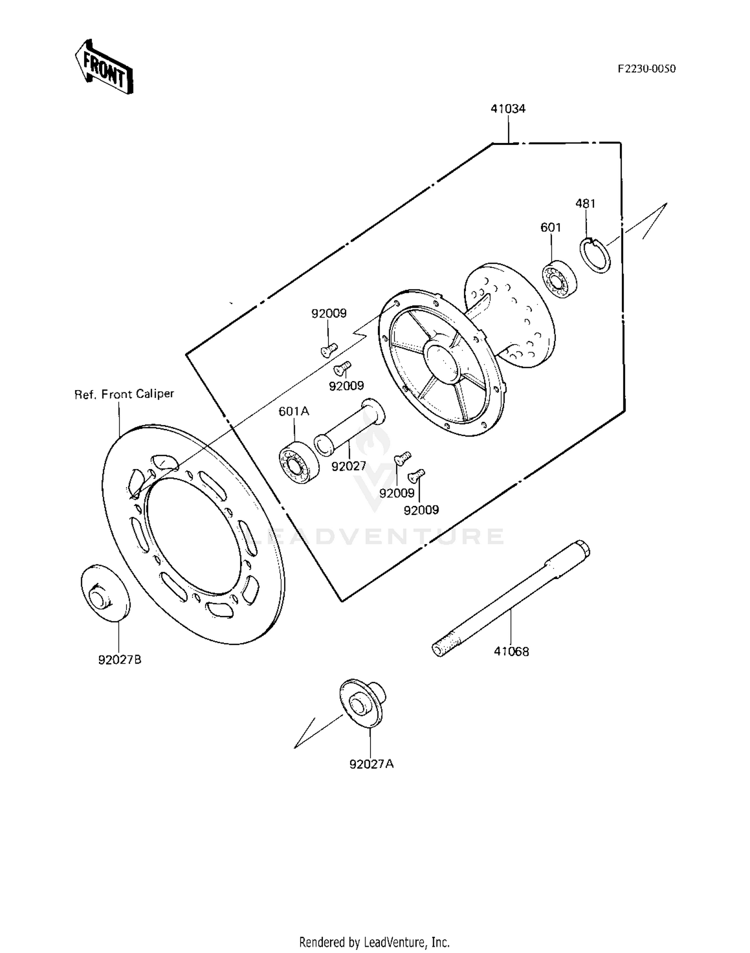 FRONT HUB ('83 KX250-C1)