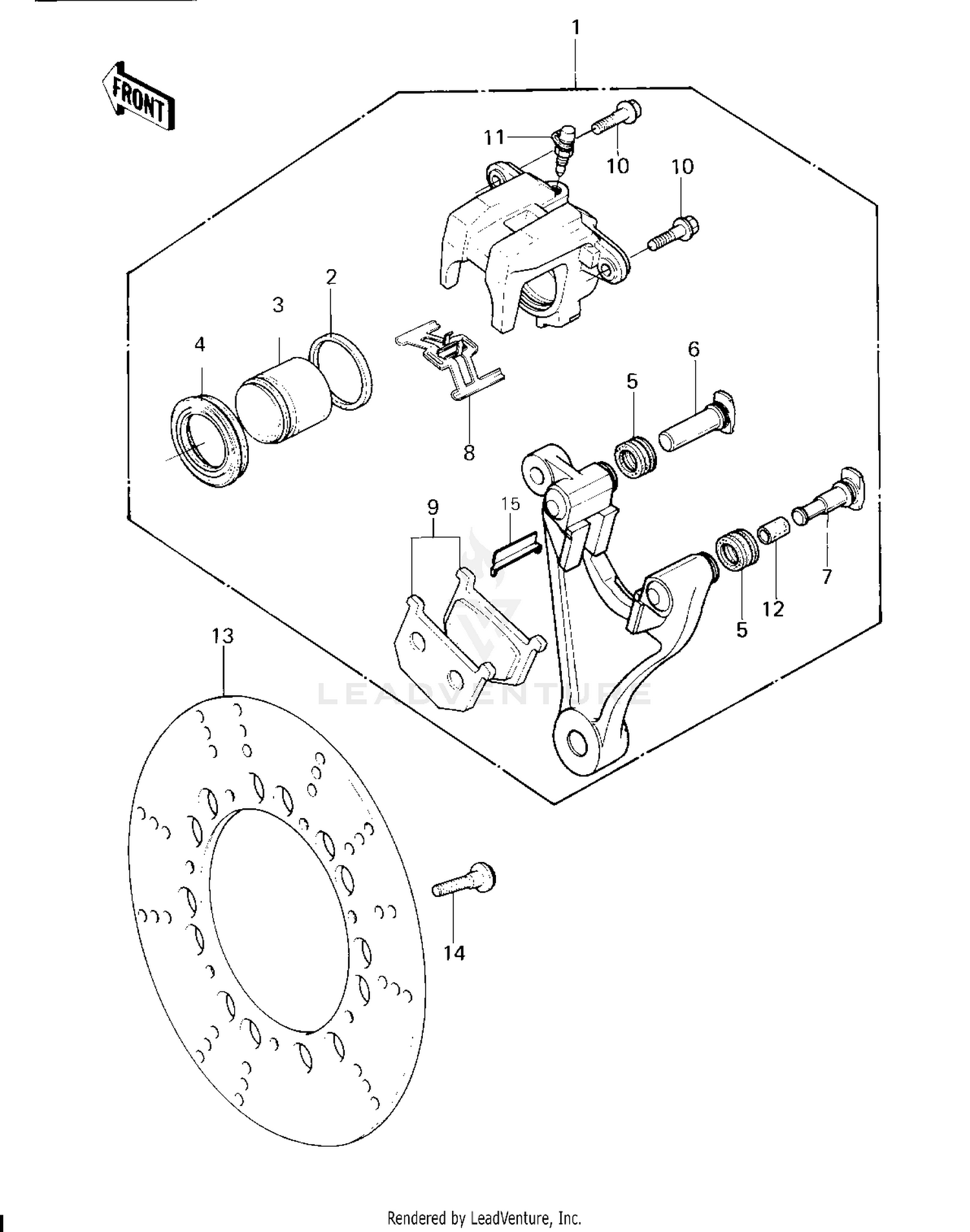 REAR BRAKE ('80 H1)