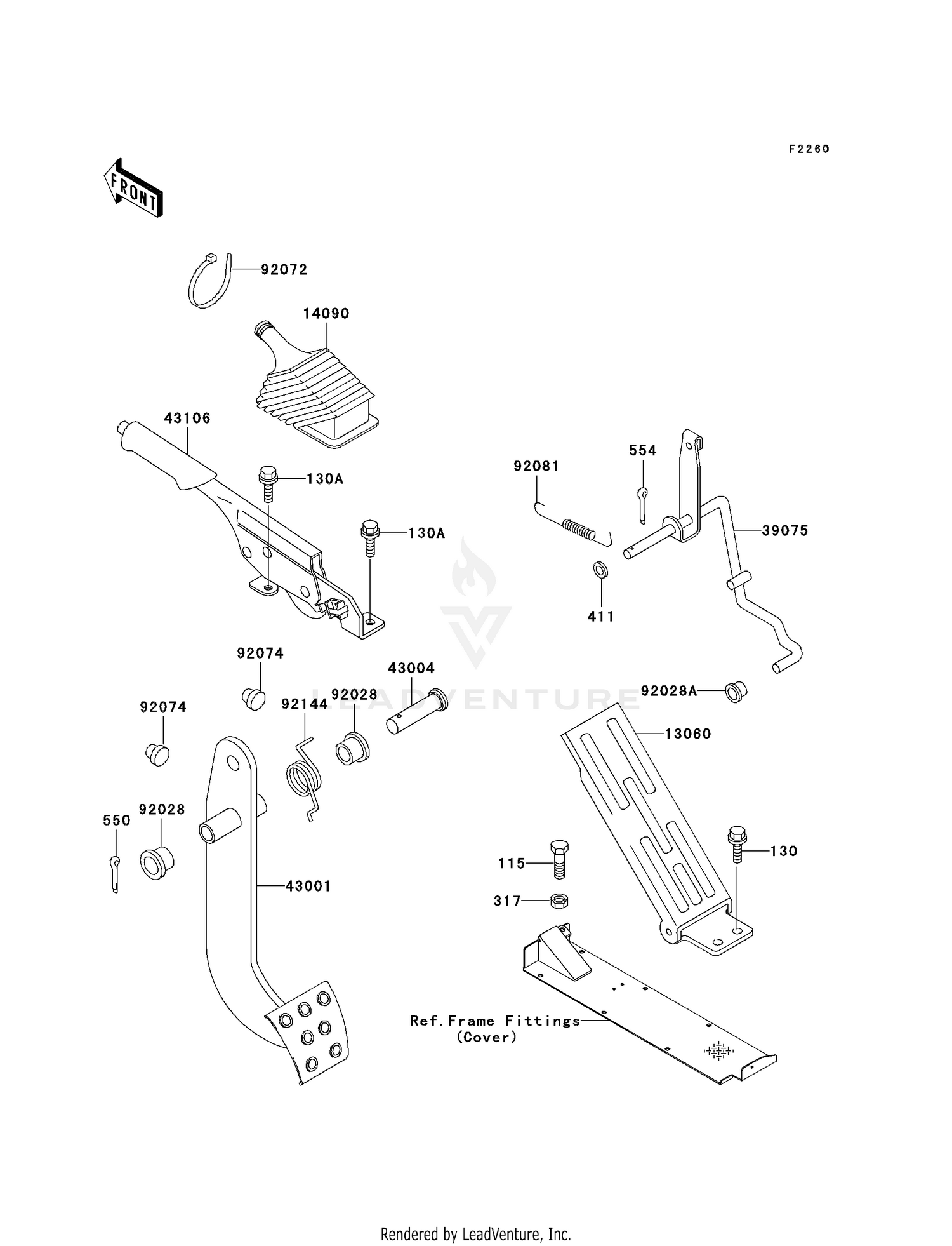 BRAKE PEDAL/THROTTLE LEVER