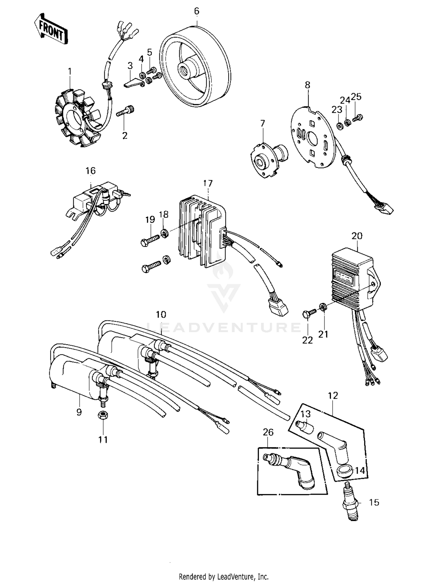 IGNITION/GENERATOR/REGULATOR ('80 D3)