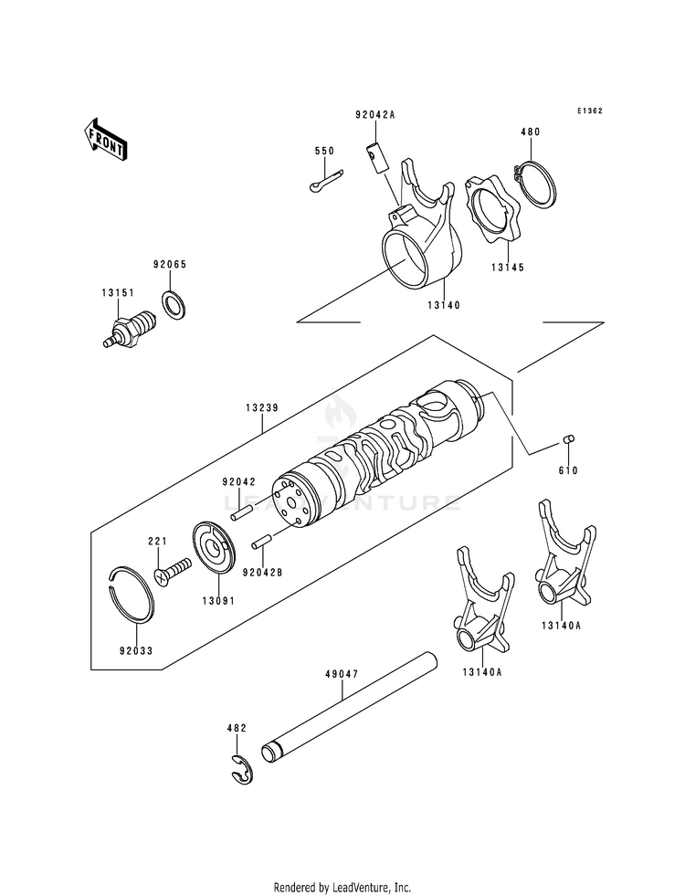 Change Drum/Shift Fork Schematic
