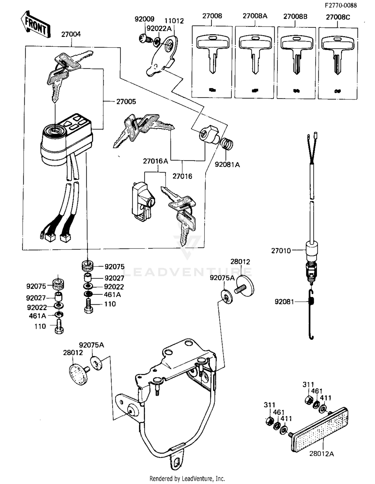 IGNITION SWITCH/LOCKS/REFLECTORS