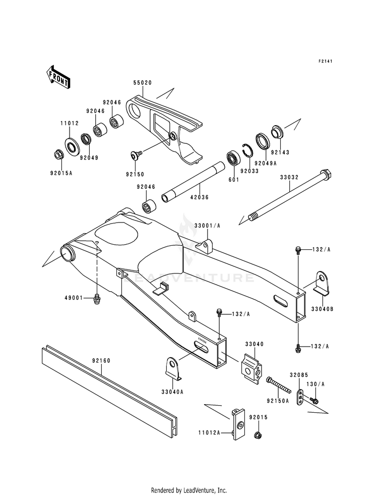 Swingarm (Zx600-E1/E2) Schematic
