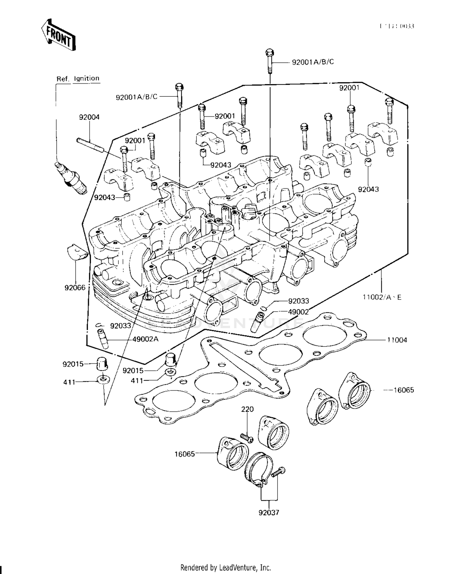 CYLINDER HEAD (KZ750-H2/H3)