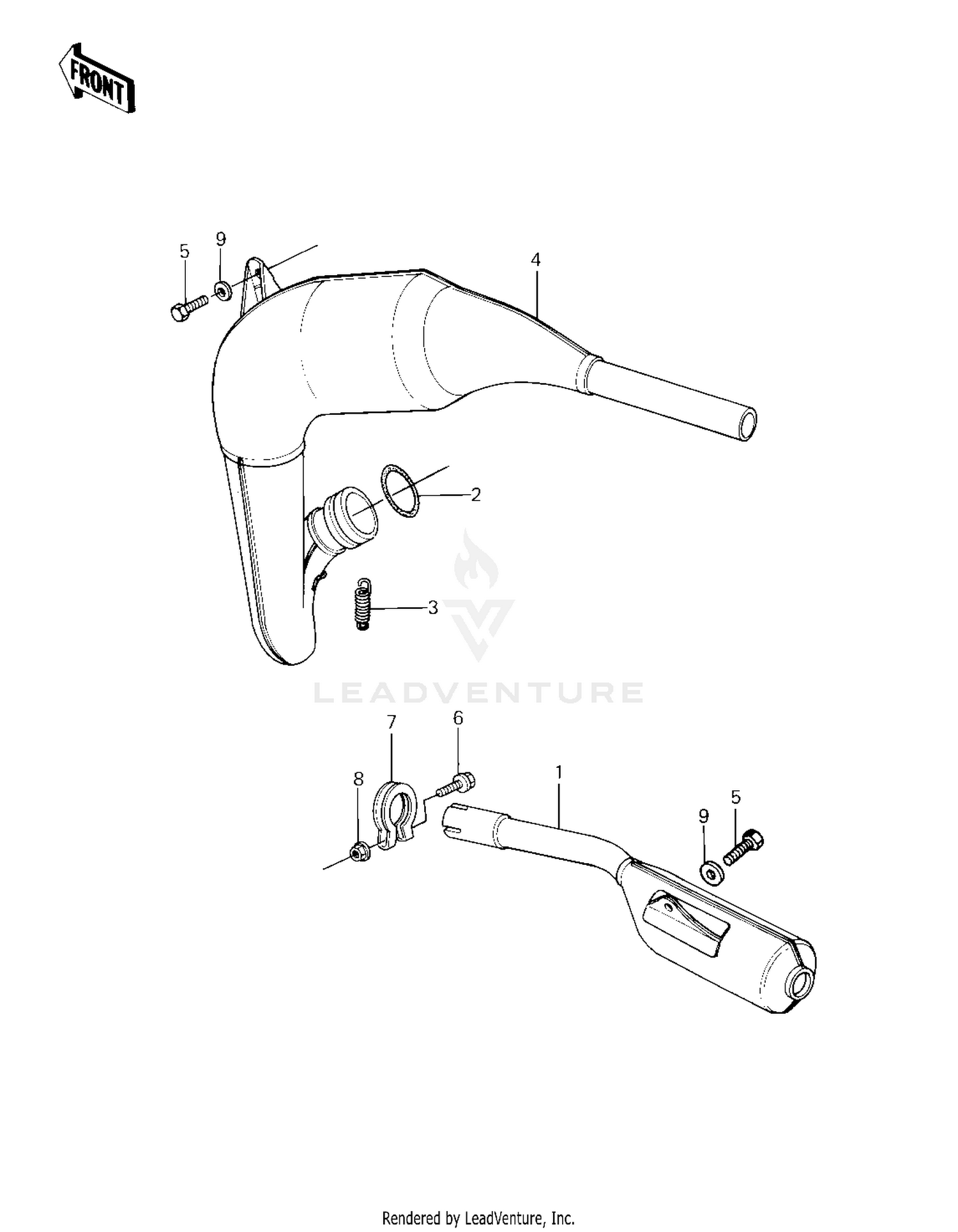 MUFFLER ('81 KX80-C1)