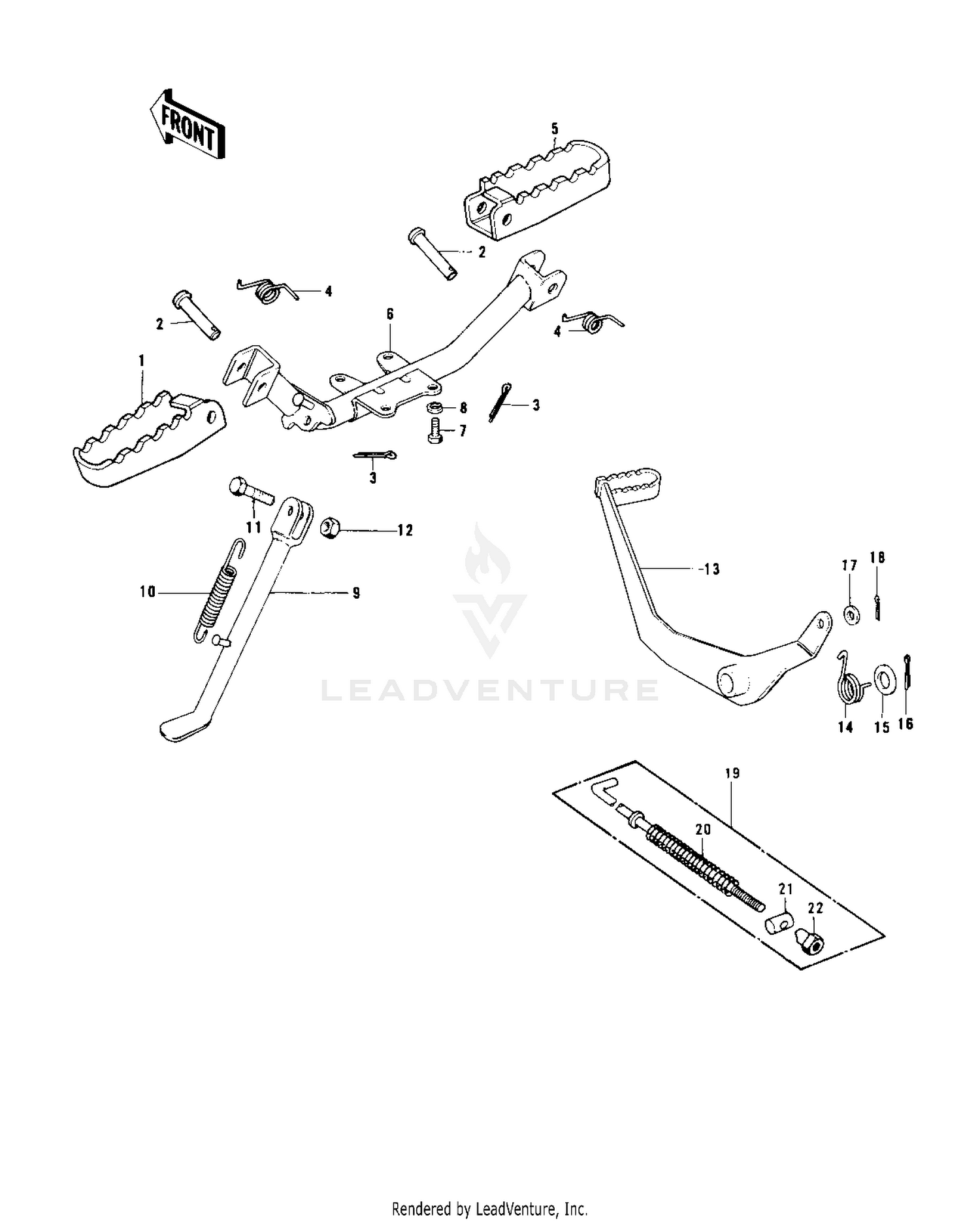 FOOTRESTS/STAND/BRAKE PEDAL
