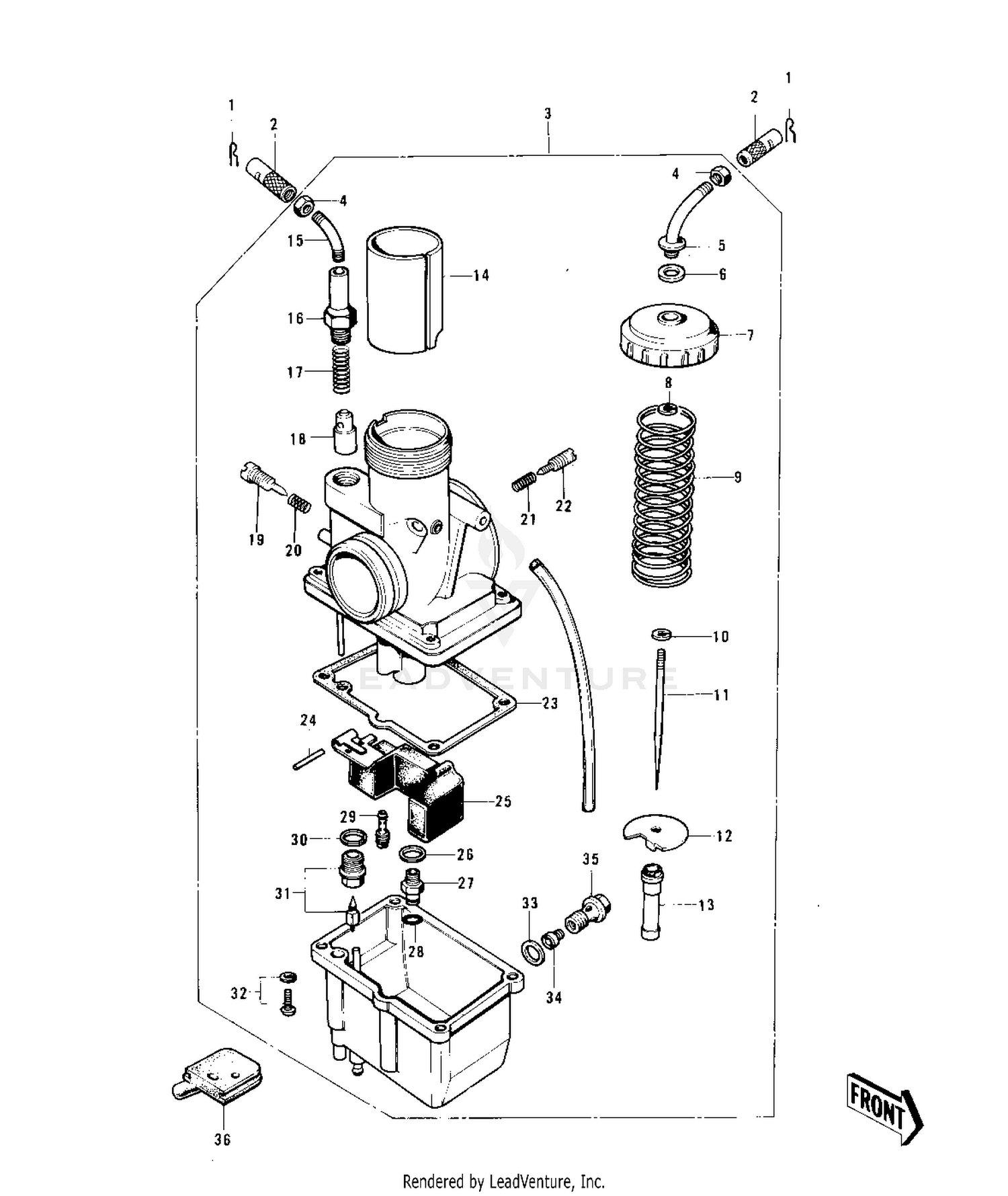 CARBURETOR (KE125-A3/A4/A5)