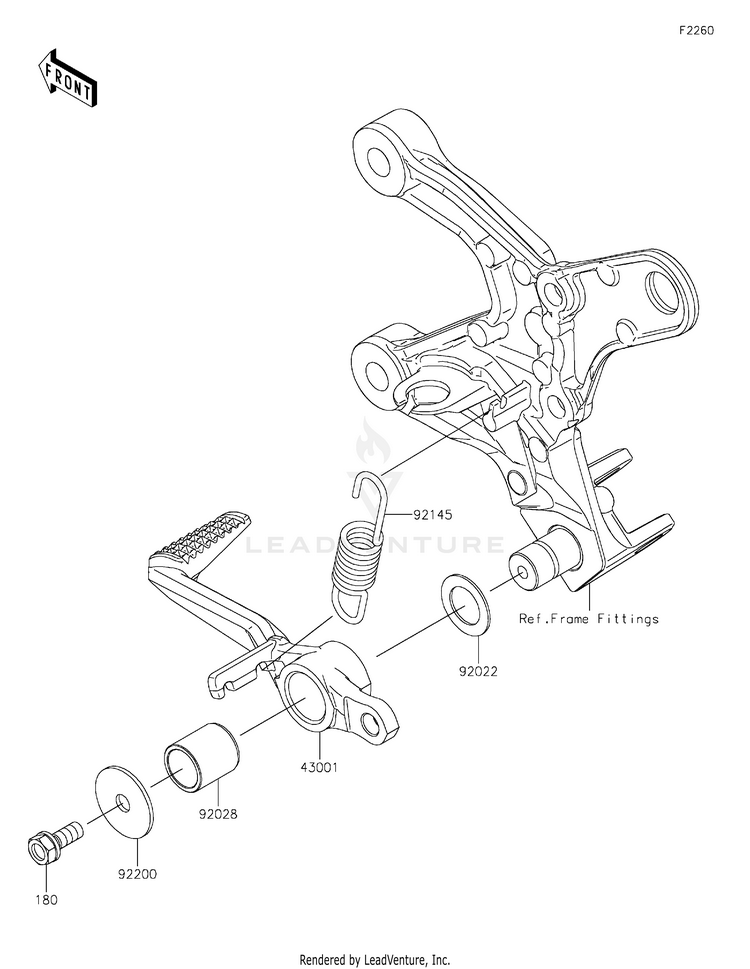 Brake Pedal/Torque Link Schematic