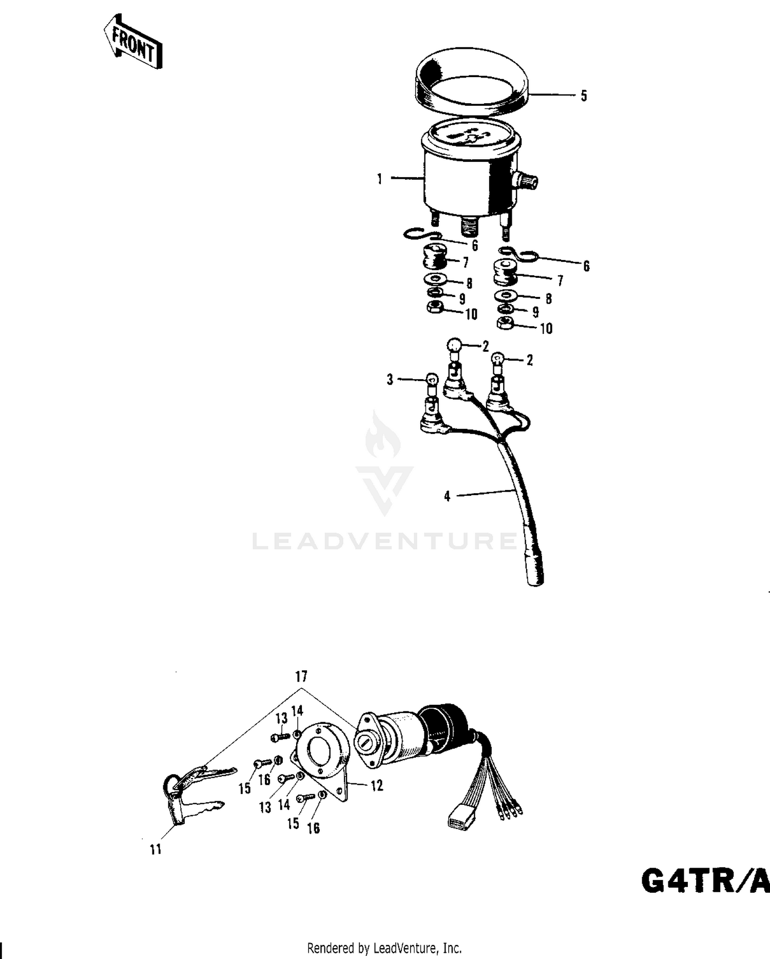 METER/IGNITION SWITCH G4TR/A/B ('70-'73)