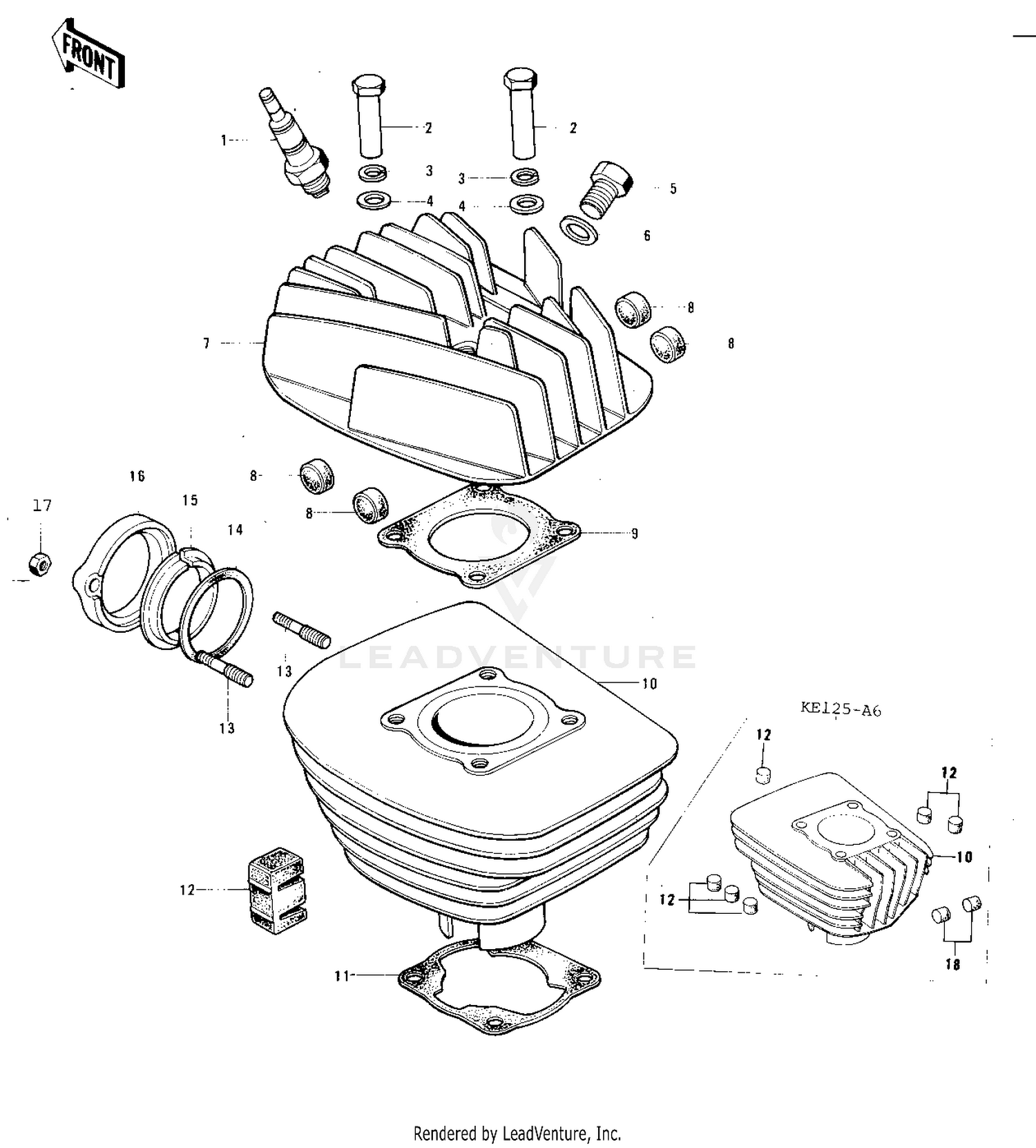 CYLINDER HEAD/CYLINDER ('76-'79)