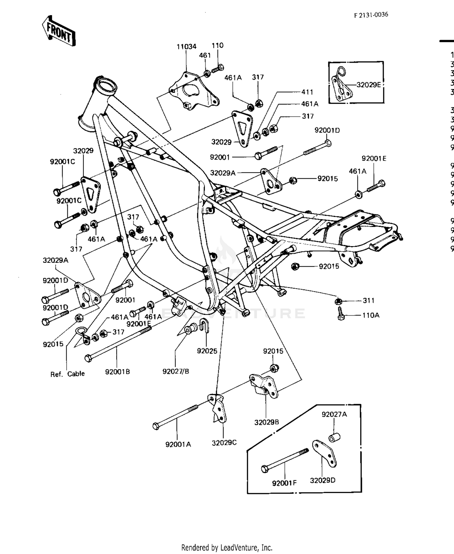 FRAME FITTINGS ('81-'83 D2/D3/D4/D5)