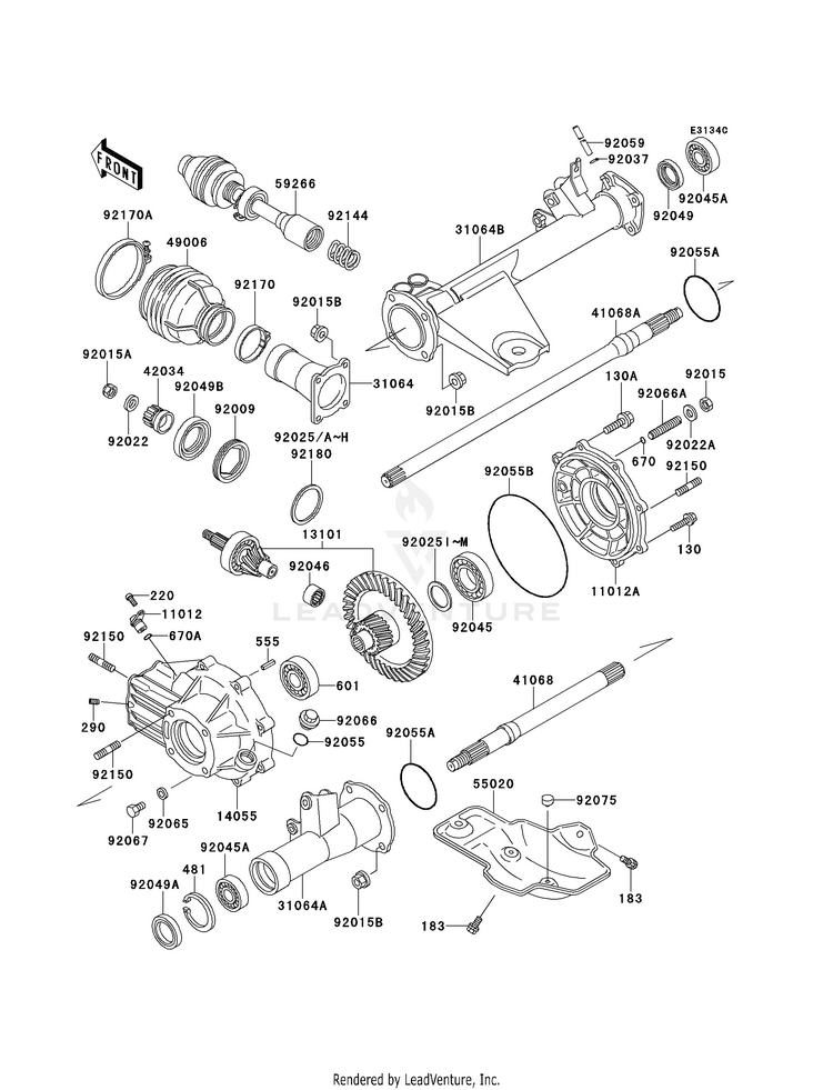 Drive Shaft (Rear) Schematic