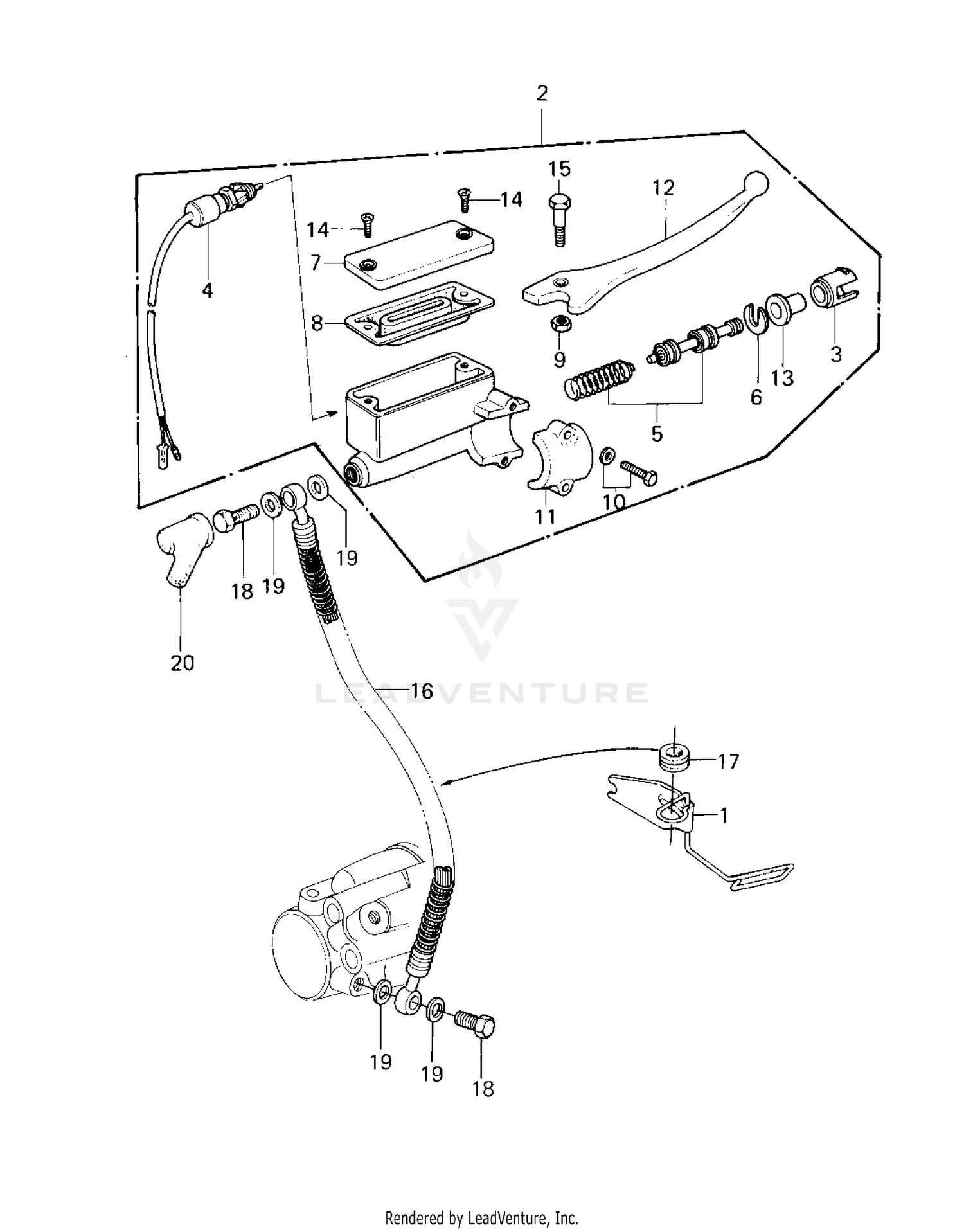 FRONT MASTER CYLINDER (KZ550-A2)