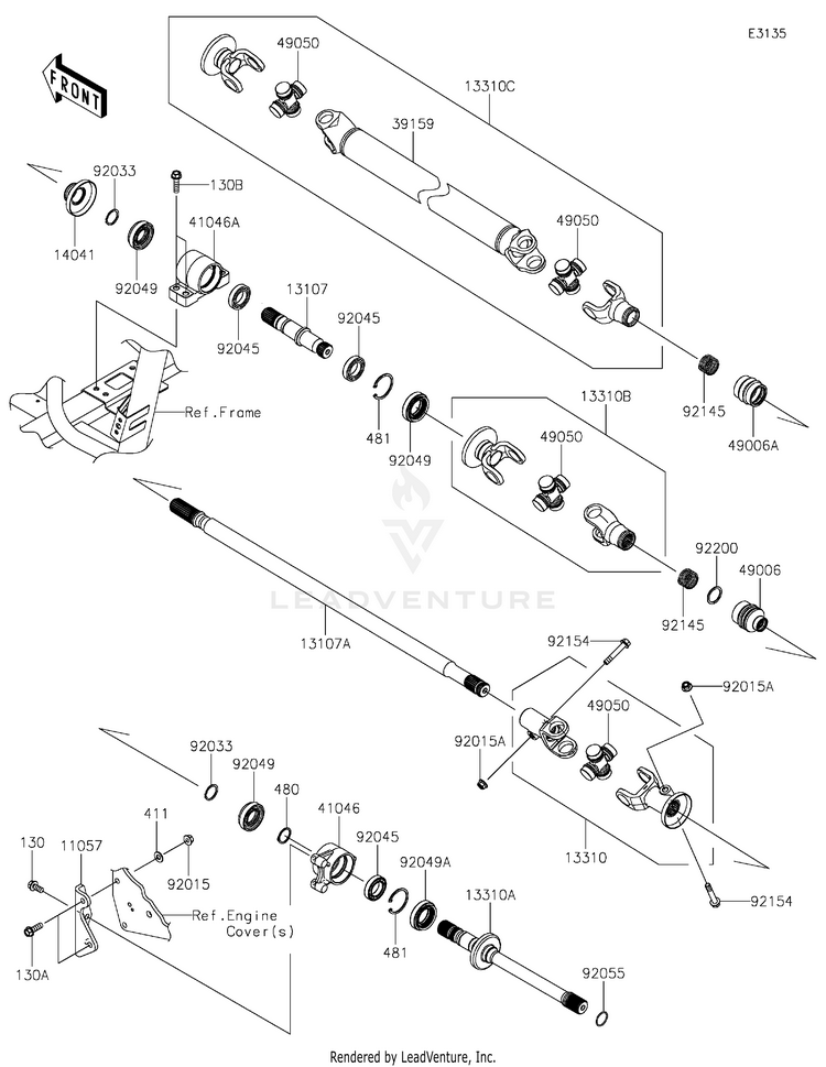 Drive Shaft-Propeller Schematic