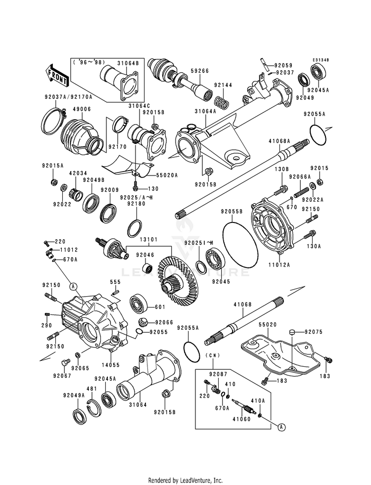 Drive Shaft (Rear) Schematic