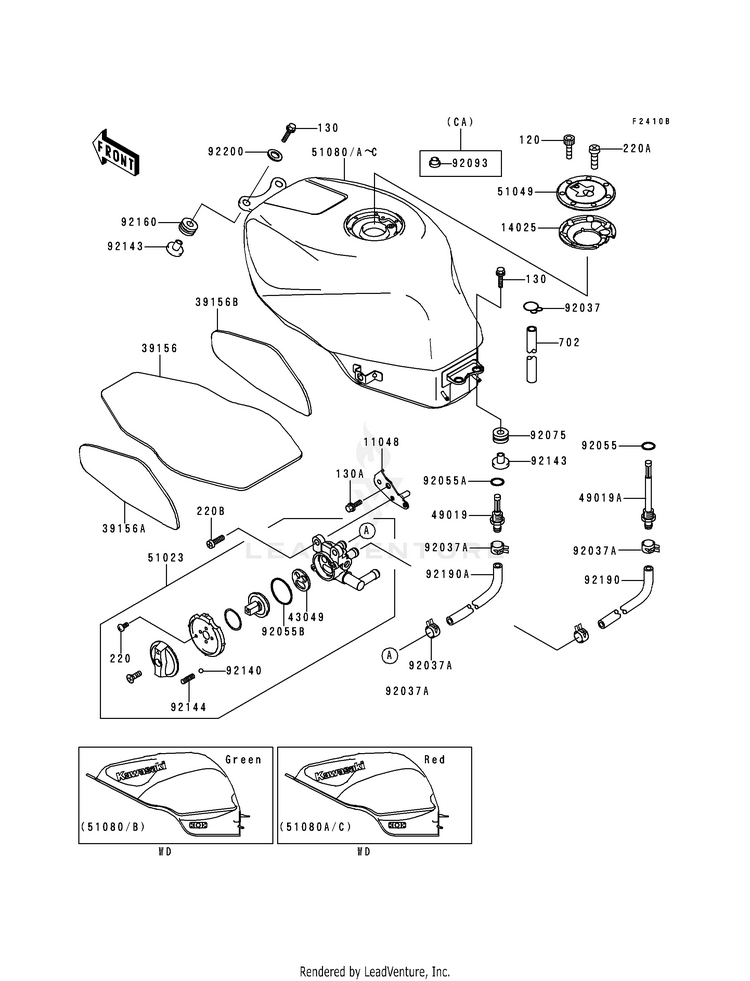 Fuel Tank (Zx600-F3) Schematic
