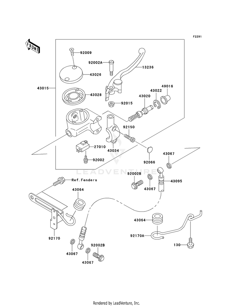 Front Master Cylinder Schematic