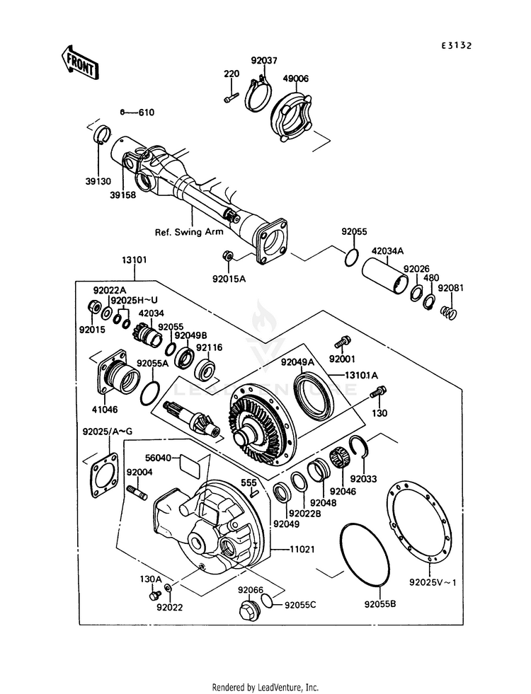 Drive Shaft/Final Gear Schematic