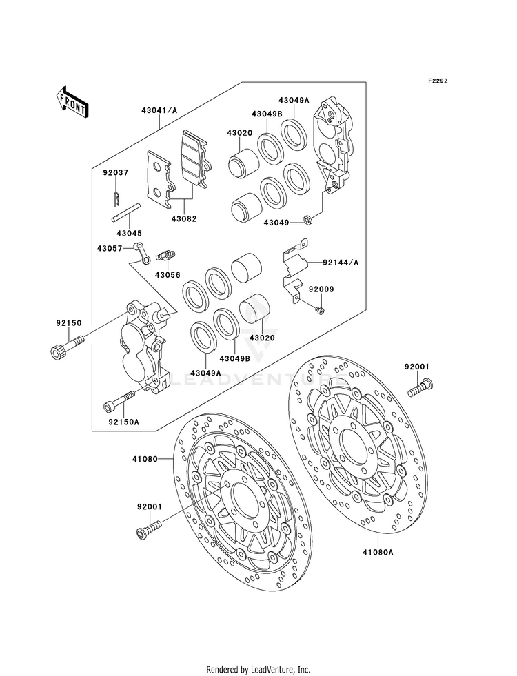 Front Caliper Schematic