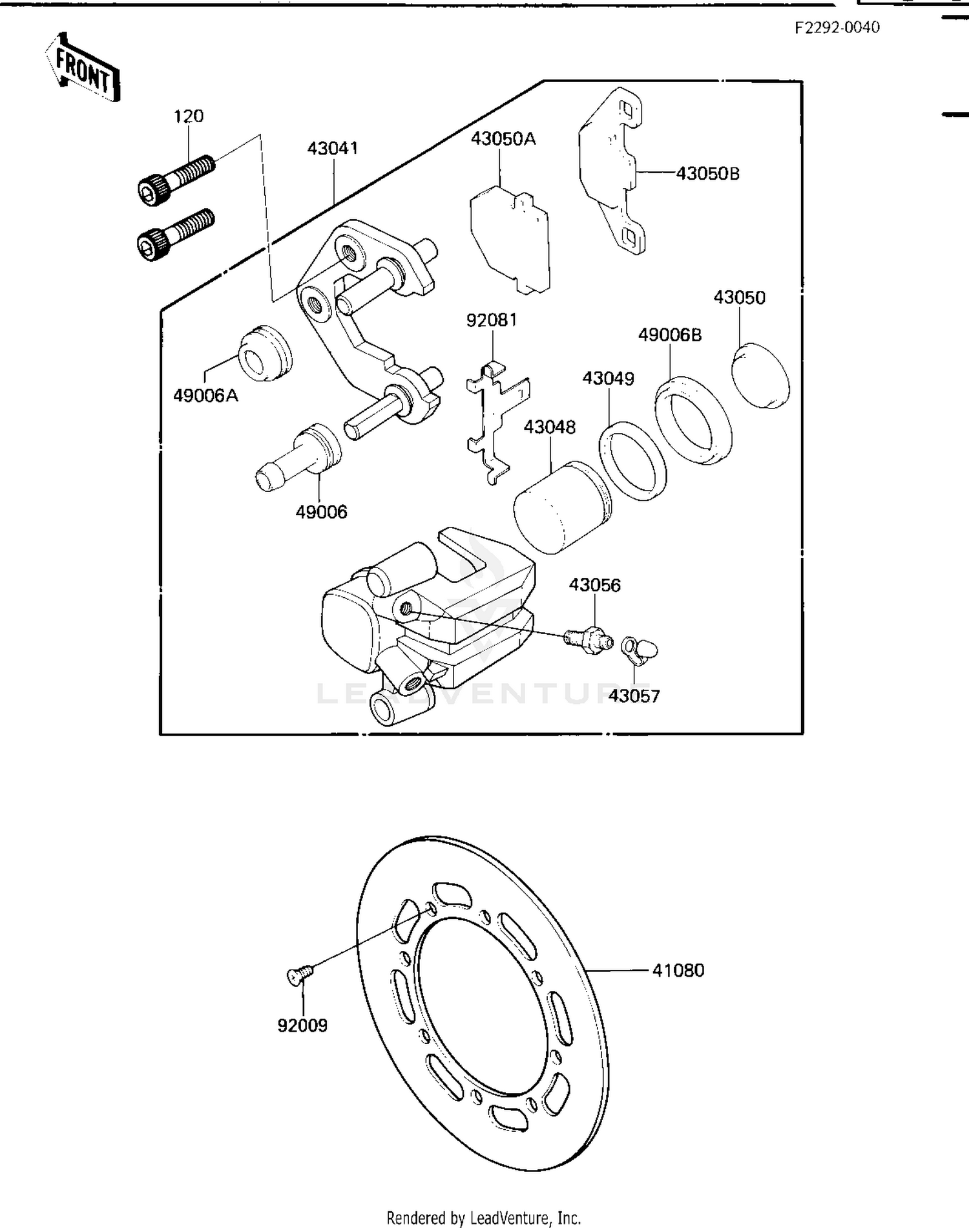 FRONT BRAKE ('84 KX250-C2)