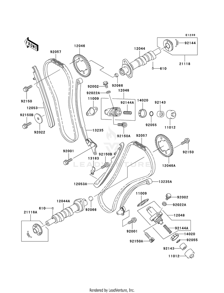Camshaft(S)/Tensioner Schematic