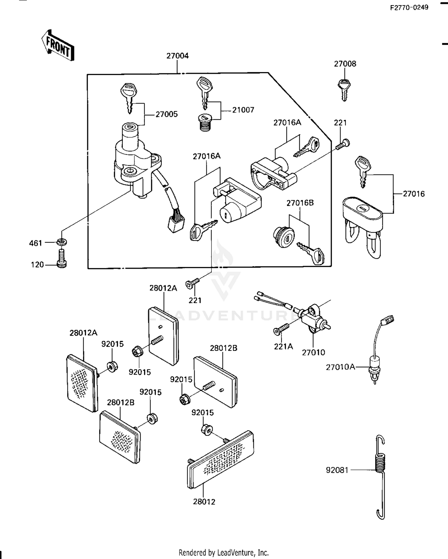 IGNITION SWITCH/LOCKS/REFLECTORS