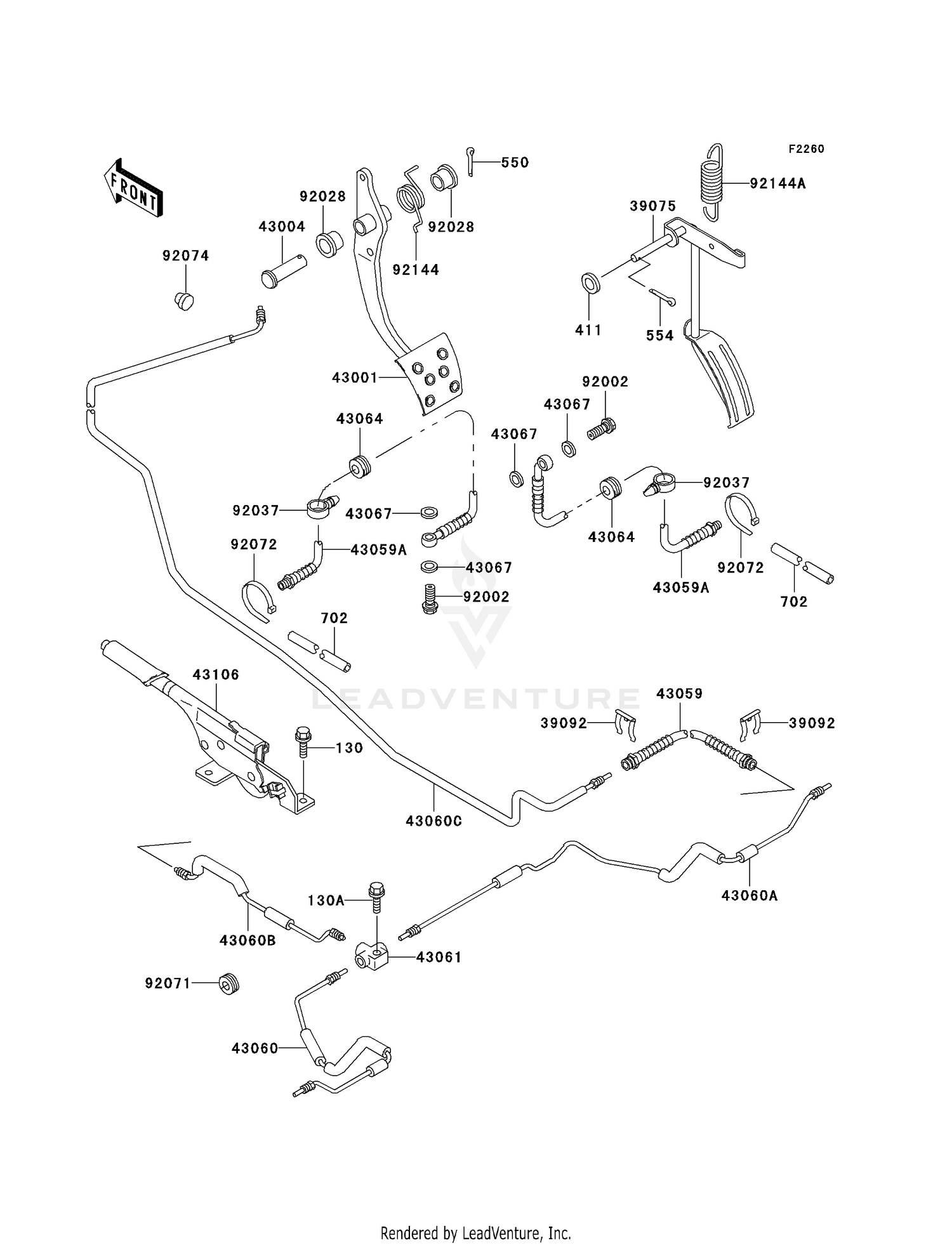 BRAKE PEDAL/THROTTLE LEVER